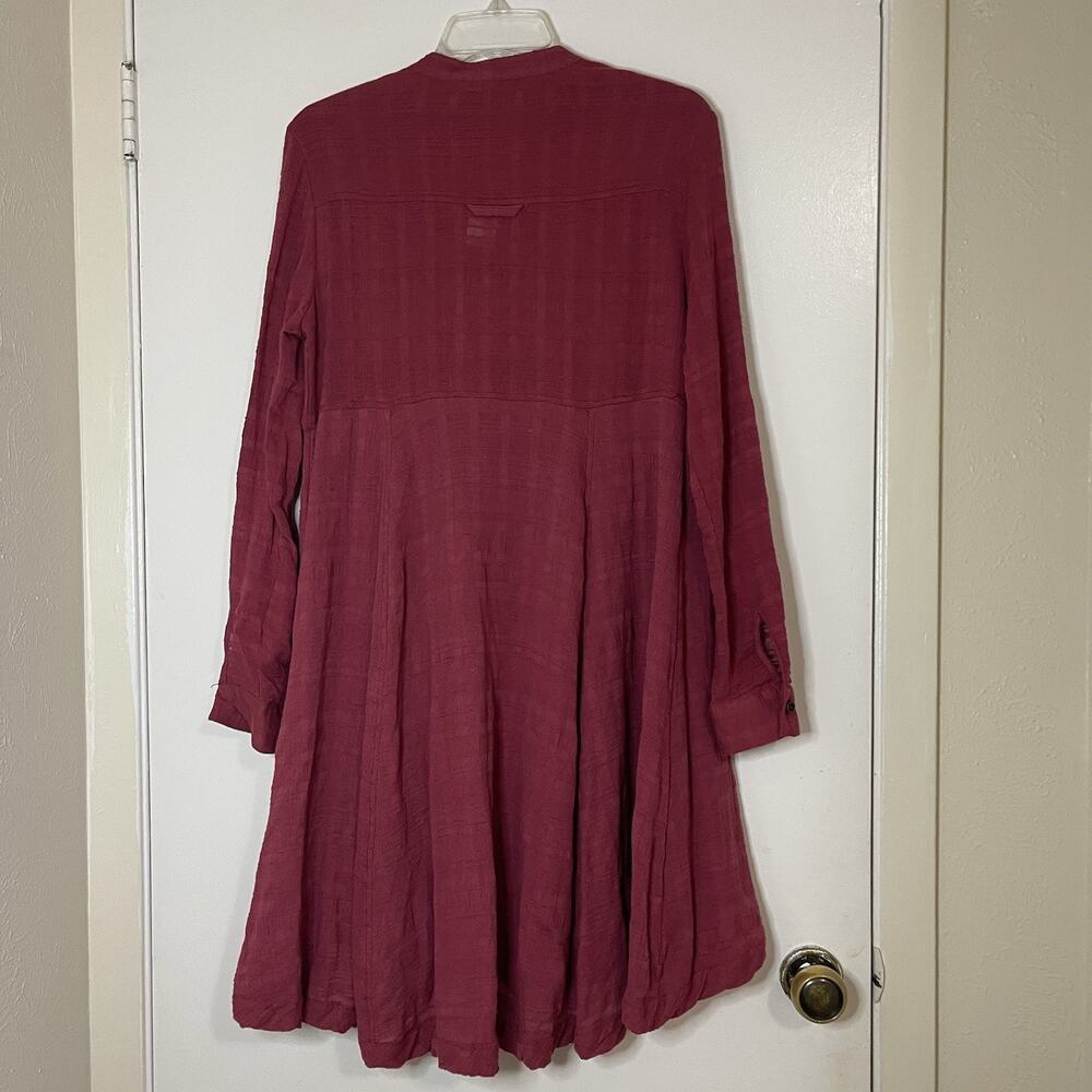 NEW! Anthropologie Holding Horses Maroon Harper long sleeve dress US 4 $148 - Picture 7 of 7